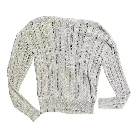 ASTR The Label Lavender Faux Wrap Pointelle Knit Lightweight Sweater Medium - Picture 7 of 8